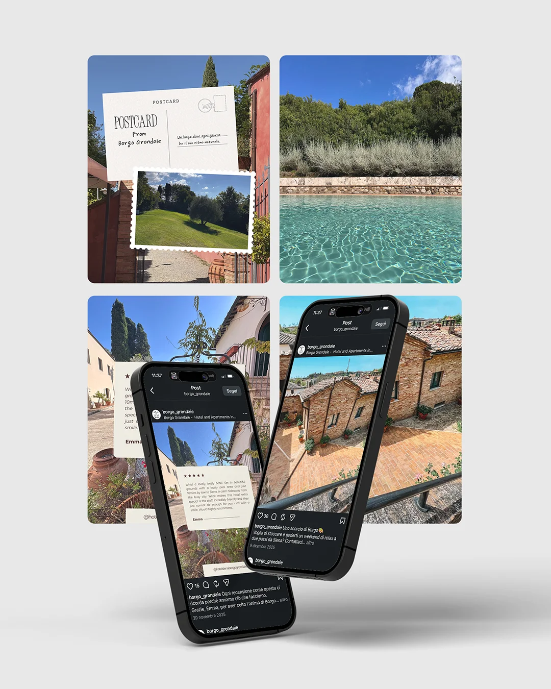 borgo grondaie social portfolio