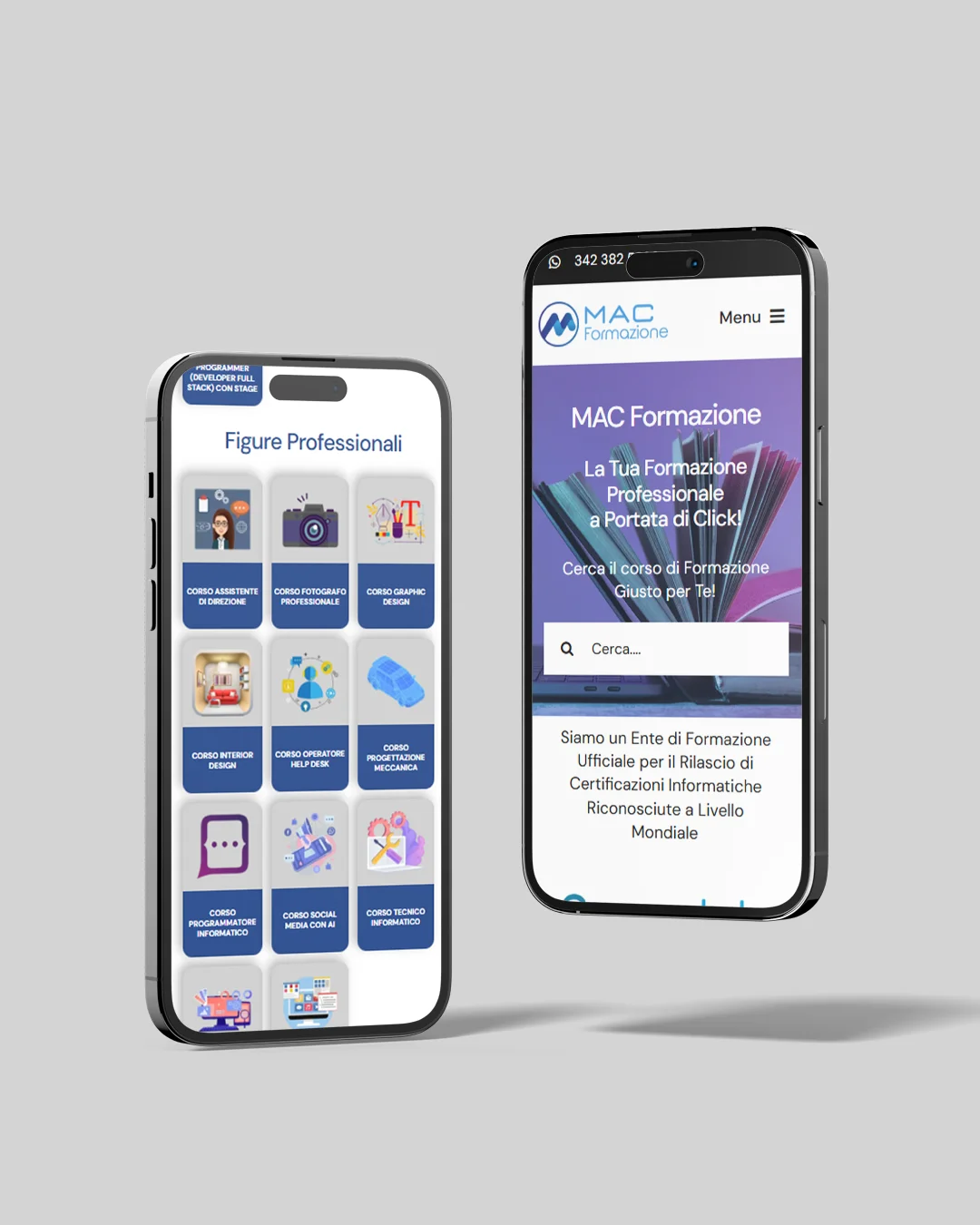 mobile responsive sito web mac formazione portfolio