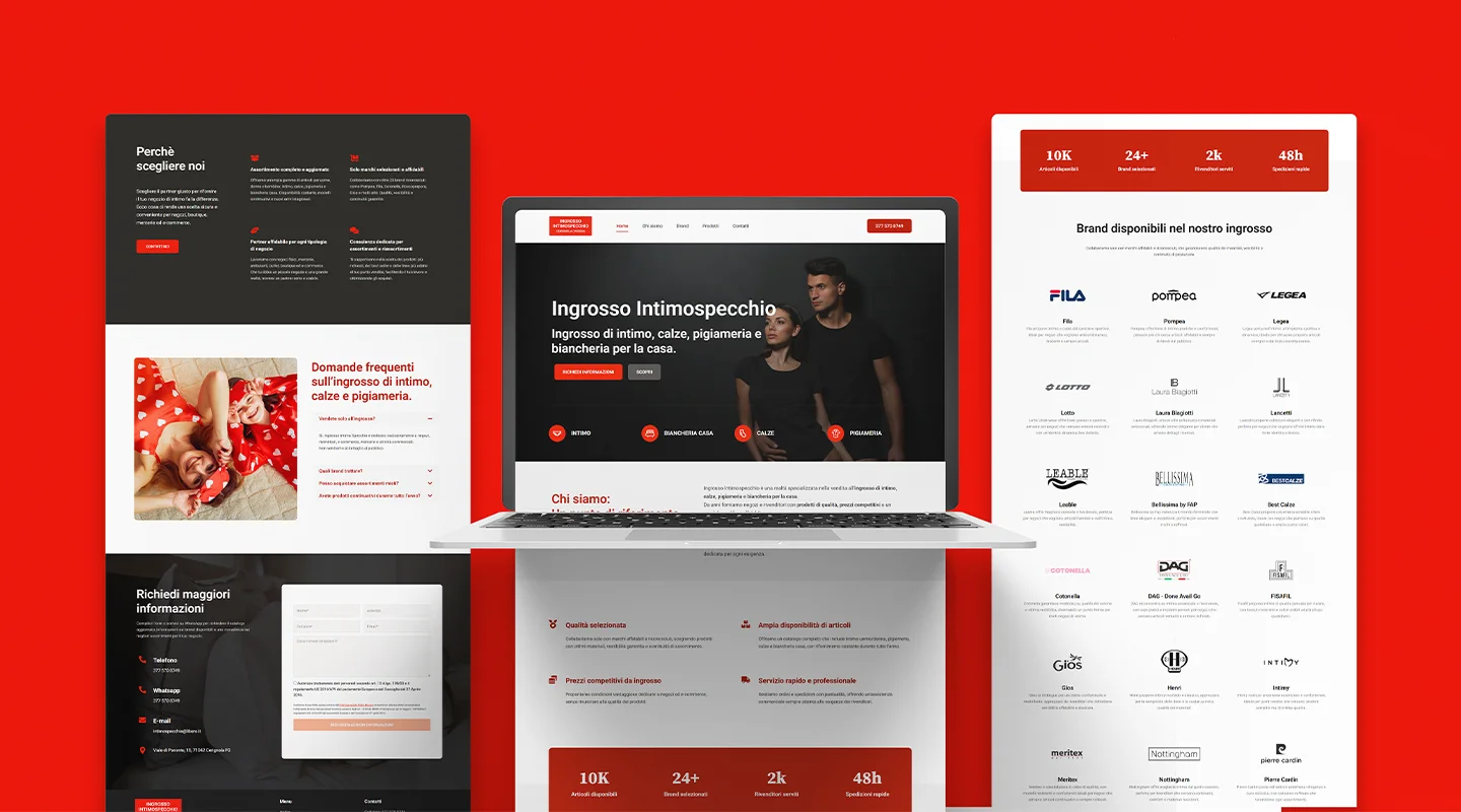 pagine sito intimo specchio portfolio