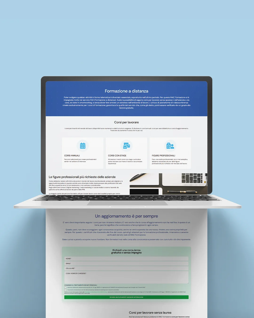 website mac formazione portfolio