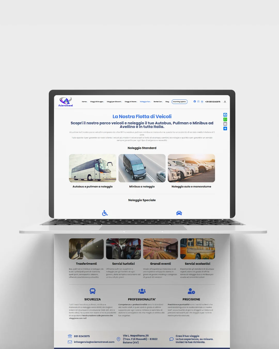 aciernotravel sitoweb ottimizzazione seo portfolio