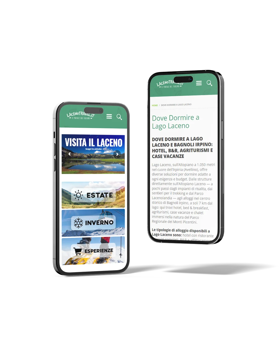 responsive ottimizzazione sito web laceno travel dna