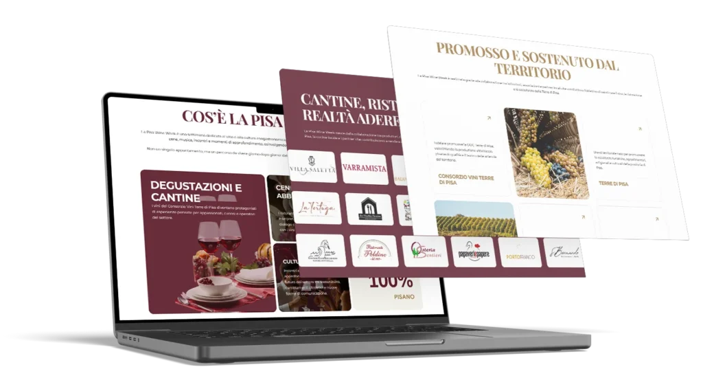 sito web pisa wine week dna portfolio page